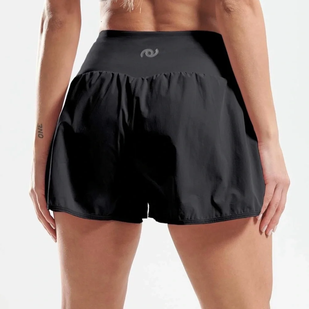 2 in 1 Women's Workout Shorts for Athletic Gym Running Shorts with Phone Pockets - Picture 1 of 5